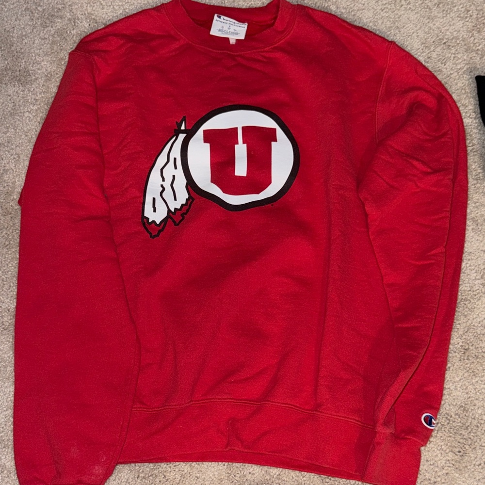 Champion Red Crewneck Men's Sweater